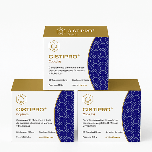 CistiPRO® 30 cápsulas para el cuidado natural de la salud urinaria, con D-manosa y extractos vegetales.